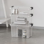 Superio Storage Bins with Lids- 2 Pack, 4.5 Qt Clear Boxes - Image 7