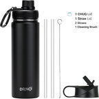 Drinco Stainless Steel Water Bottle Spout Lid Vacuum Insulated Double Wall - Image 2