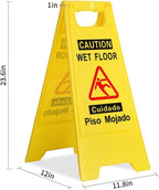 CERLMLAND wet floor signs 4 piece double-sided sign alerts clear identification - Image 7