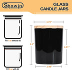 Thick Candle Jars for Making Candles 12 Pcs, 7 OZ Empty Jars - Image 2