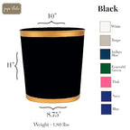 Jaye’s Studio Mattie Oval Wastebasket – Handpainted Pink Trash Can - Image 3