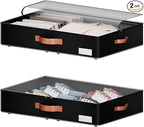 Underbed Storage With Wheels, low profile 5.5 inches Height Storage Bins by leatherspaces