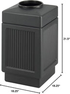 Safco Canmeleon Trash Can, 38 Gallons, Indoor and Outdoor Use, Open Top - Image 4