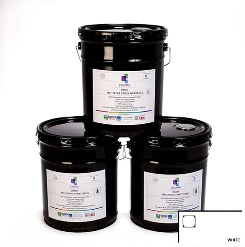 15 Gallon Kit Resin and Hardener, 15 Gallon White Epoxy Resin Coating Made by ColoredEpoxies