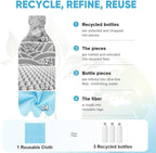 AIDEA Microfiber Cleaning Cloth, Shop Towels 330 Sheets 6 Roll, Microfiber - Image 4