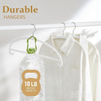 MIZGI 50 Pack White Velvet Hangers - Image 5