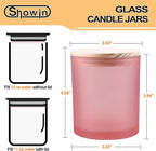 SHOWIN 14 OZ Thick Candle Jars for Making Candles 12 Pcs, 3 Wick Empty Jars - Image 6