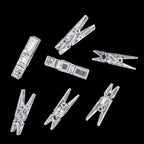 128 Pieces Mini Transparent Plastic Clear Clips, Photo Clips, Clothespins Clip - Image 3