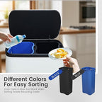 16 Gallon Dual Trash Can, Kitchen Recycling Bins - Image 7