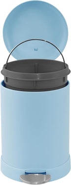 Glad Small Trash Can, 1.2 Gallon | Round Stainless Steel Garbage Bin - Image 3