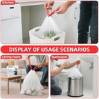 3 Gallon Trash bag Small White Drawstring Trash Bags, Tear-Free Heavy Duty - Image 7