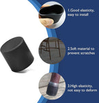 4 Pcs 1-1/4" Round Rubber Chair Leg Caps, PVC Table Leg Covers, Flexible & - Image 4