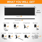 DoCred Slatwall Paneling Organizer, 4x4 FT PVC Garage Slat Wall Storage Systems - Image 4