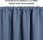 RYB HOME Short Blackout Curtains 36 inches, Solid Heavy Duty Small Window - Image 7