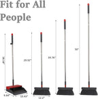 Broom with Dustpan Combo Set 50” Adjustable Long Handle 180 Degree Rotating - Image 7