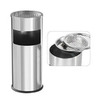 Trash Can Outdoor Waste Container Round Stainless Steel Trash Can by POWLAB