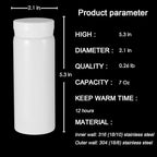 Mini Thermos Cute Water Bottle - 7 oz Tiny Insulated Vacuum 18/10 Stainless - Image 2