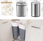 13 Gallon Trash Bags with Cute Rabbit Printed & Drawstring, Tear-Resistant Tall - Image 2