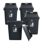 4 Packs 13 Gallon Commercial Heavy-Duty Trash/Garbage Can, Swing Lid Waste - Image 7