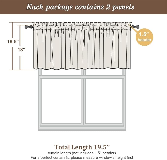 Chyhomenyc Sheer Charcoal Grey Valances - Image 3