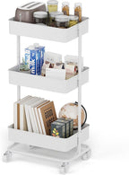 3 Tier Modern Metal Rolling Tool Cart by Unknown