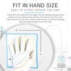 Whiffkitch Dishcloths Dishrags for Kitchen and Household Cleaning 6x7 3-Pack - Image 4