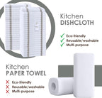 Dish Towels Set Size 15x25 Inch, 100% Cotton Soft & Absorbent Linen Kitchen - Image 2