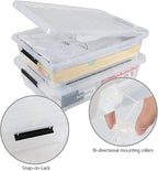 3 Packs 40 Quart Large Under Bed Storage Box, Wheeled Under Bed Storage - Image 3