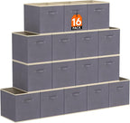 Lifewit 16 Packs Storage Cubes, 11 Inch Cube Storage Bins, Foldable Decorative by Lifewit