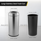 Dyna-Living Large Trash Can Outdoor Stainless Steel Garbage Can - Image 6