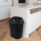 Zopnny 8 Gallon Plastic Swing Top Garag Bin, Lidded Wastebasket Trash Can - Image 4