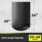 100 Count 55-60 Gallon Trash Bags, Sturdy & Tear-Resistant Commercial Can - Image 4