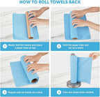 AIDEA Microfiber Cleaning Cloth, Shop Towels 330 Sheets 6 Roll, Microfiber - Image 7