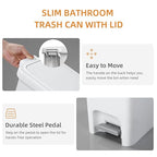 MOPALL Trash Can with Lid, Kitchen Step Trash Can, Garbage Can with Press Top - Image 5