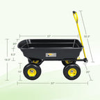 Garden Dump Cart, Heavy-Duty Utility Wagon - Image 4