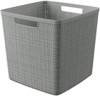 Curver Set of 4 Jute Large Cube Decorative Plastic Organization and Storage - Image 3