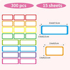 STARLIBOO Colored Labels, Removable Labels Stickers, Self-Adhesive Rectangular - Image 2