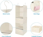 MAX Houser 5 Tier Shelf Hanging Closet Organizer, Cloth Hanging Shelf - Image 4