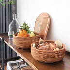 Rattan Bread Basket, Hand Woven Fruit Basket, Wicker Serving Basket Bowl - Image 6