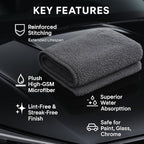 PAKS - 3 Pack Reusable Microfiber Towels - 16x24 Micro Fiber Towels Car - Image 2