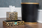 Jaye's Studio Mattie Line, Oval Wastebasket & Garbage Bin, Hand-Painted - Image 7