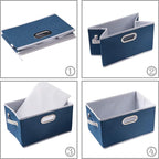 PRANDOM Fodable Storage Bins for Closet Decorative Fabric Storage Baskets Cubes - Image 5