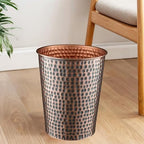 Monarch Abode Handcrafted Metal Wastebasket Trash Can - Image 5