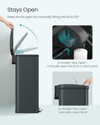 SONGMICS Kitchen Trash Can, 10.5 Gallon Garbage Can, Large Step Trash Bin - Image 4