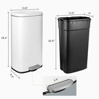 AthLike Trash Can, Stainless Steel Kitchen Garbage Can, Step Waste Bin - Image 6
