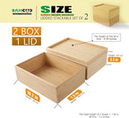 Stackable Bamboo Drawer Organizer Set – 2 Boxes - Image 2