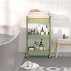 3 Tier Metal Utility Cart, Rolling Storage Cart - Image 7
