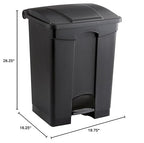 Safco Step On Plastic Trash Can - Image 6