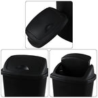 4 Pack Swing Top Trash Can, 6 Gallon Plastic Garbage Bins - Image 3