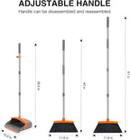 NACENA Broom and Dustpan Set, 52-in Long Adjustable Handle Broom Dustpan Combo - Image 2